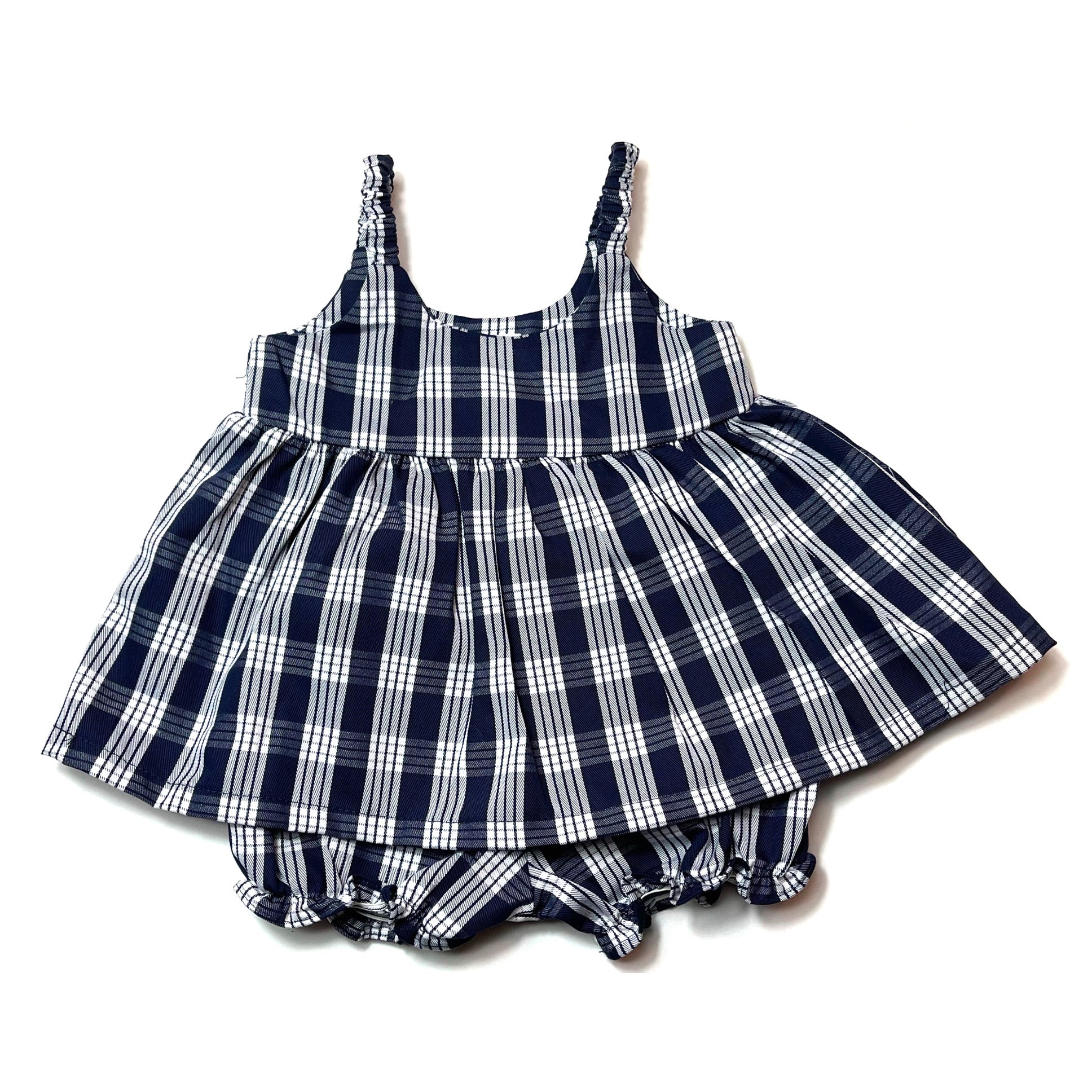 Baby 2pc Dress & Bloomer Set in Navy