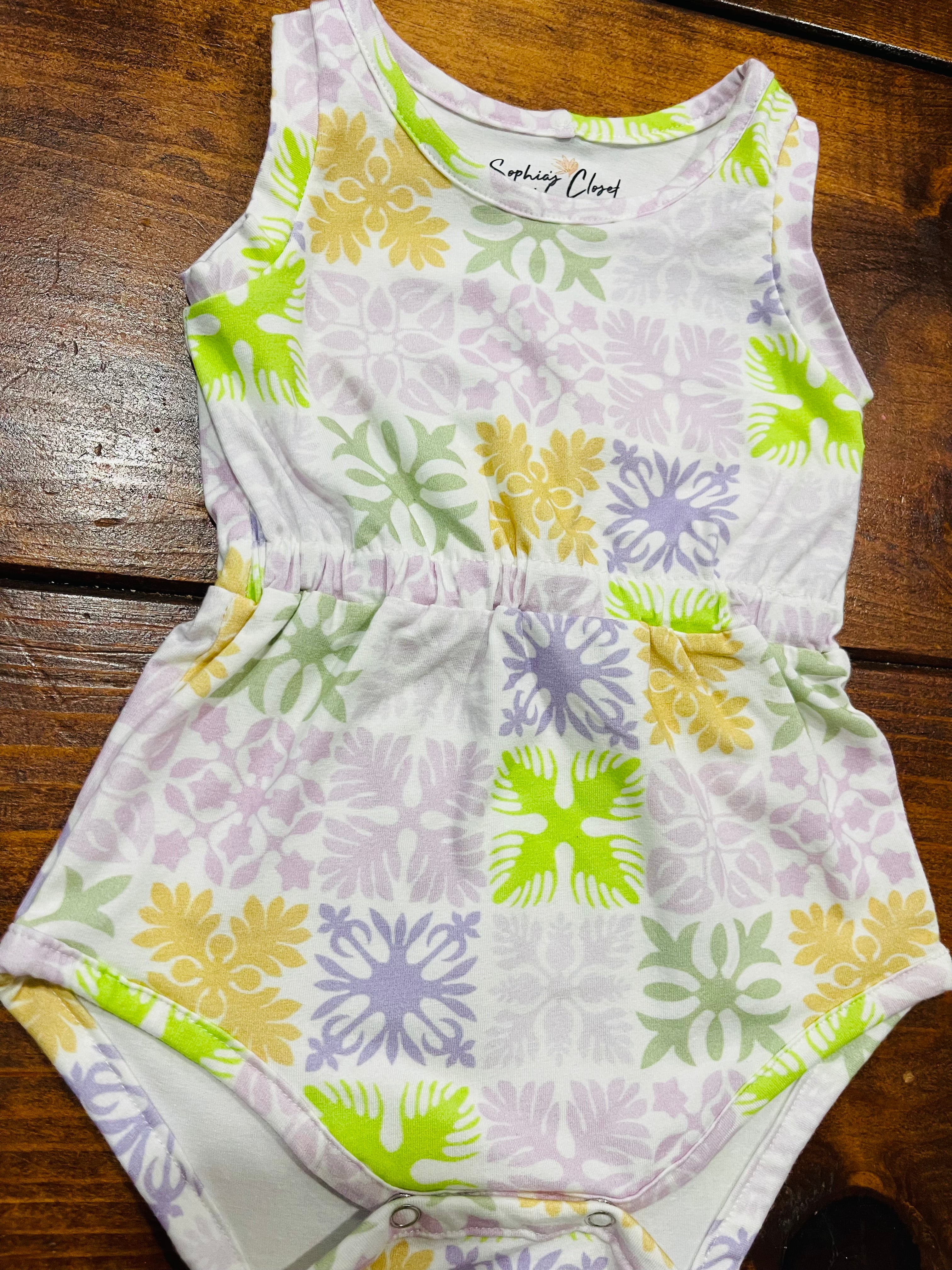 Baby Romper in Pastel HYN Quilt