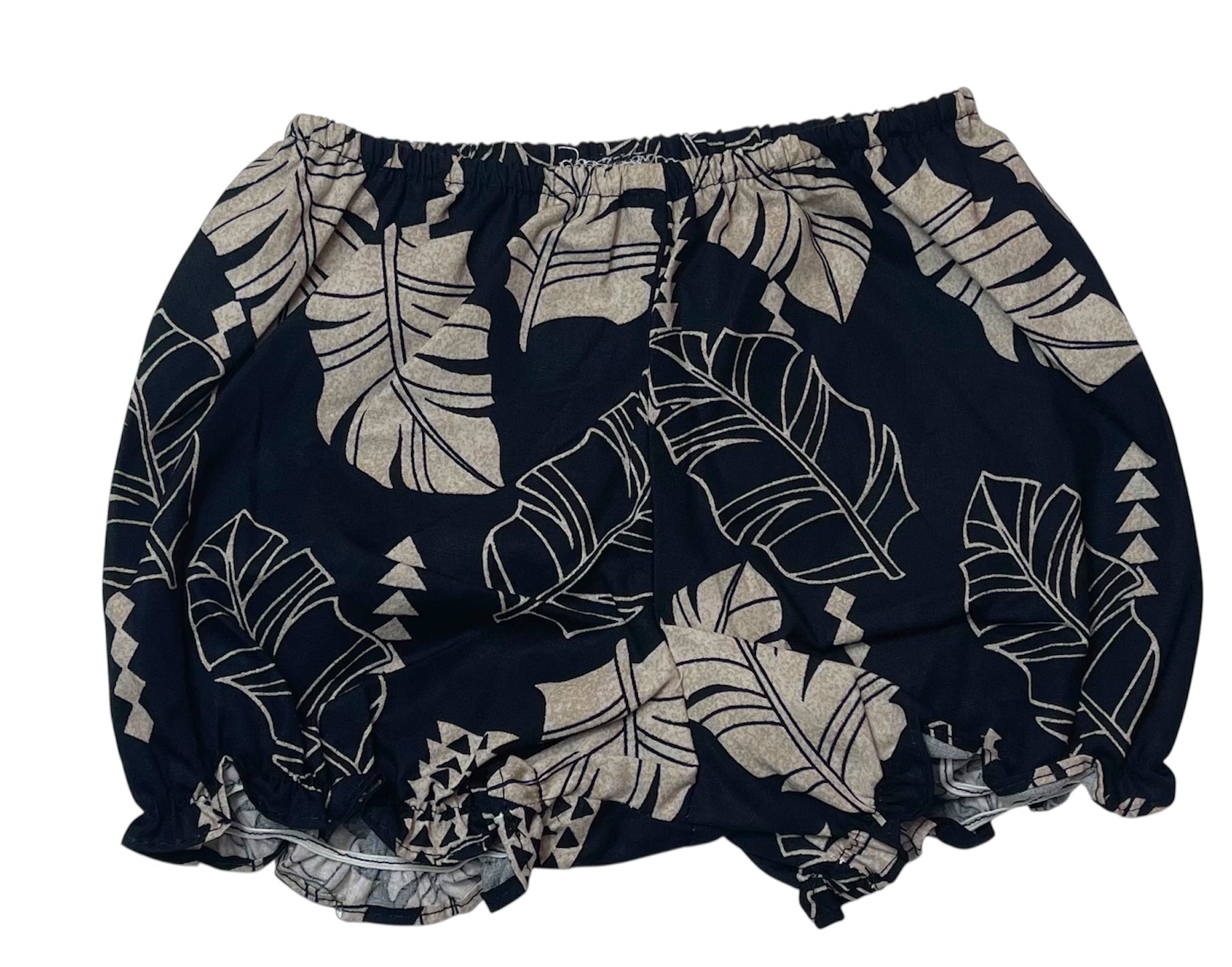 Baby Dress & Bloomer Set in Brown Banana Leaves