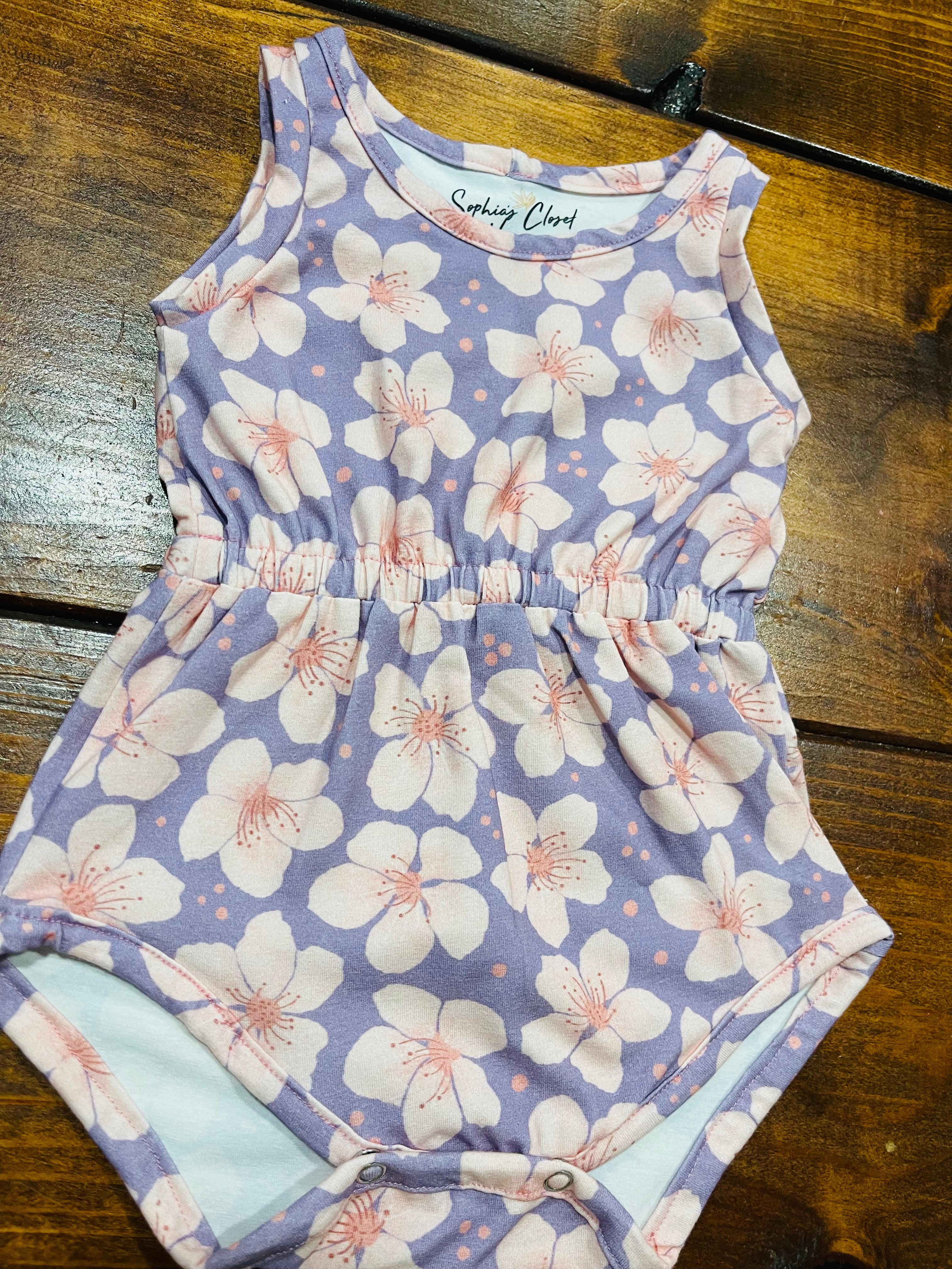 Baby Romper in Cherry Blossom