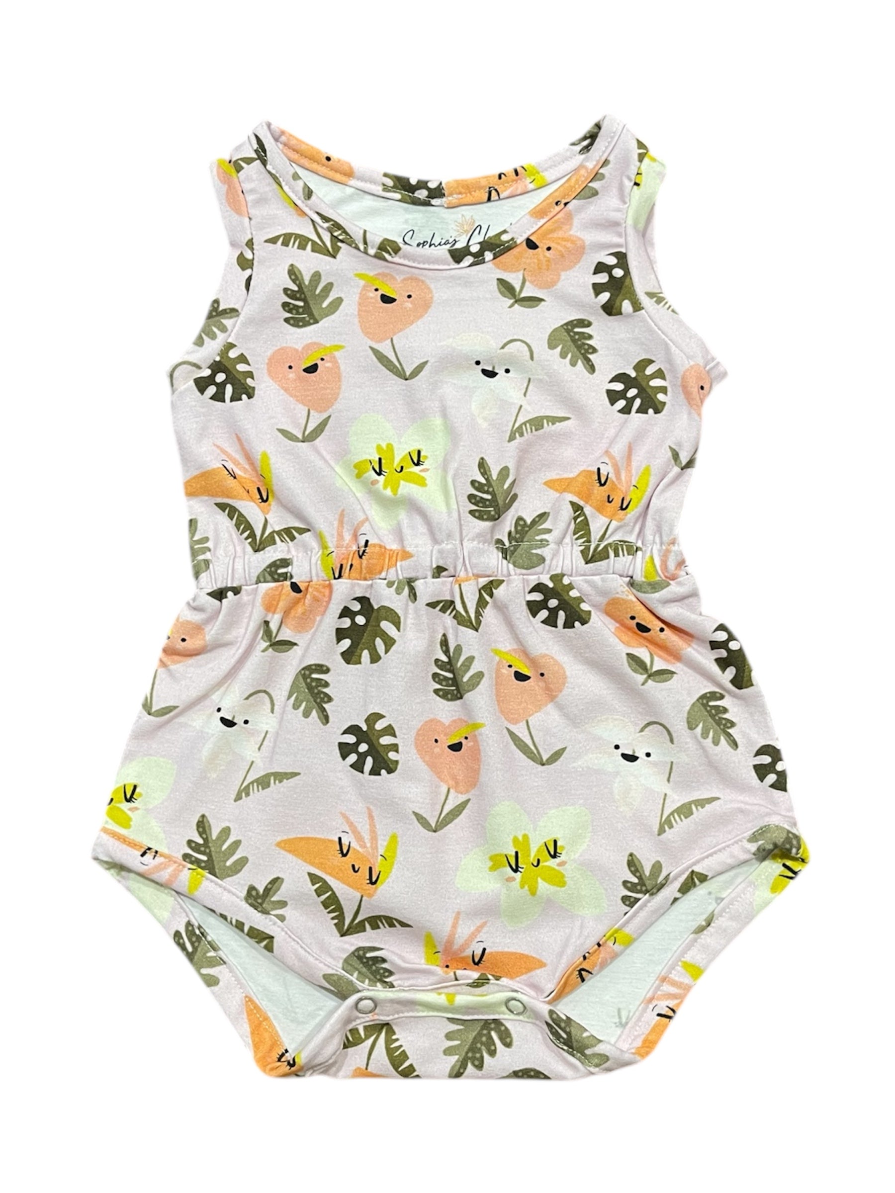 Baby Romper in Cheery Flowers