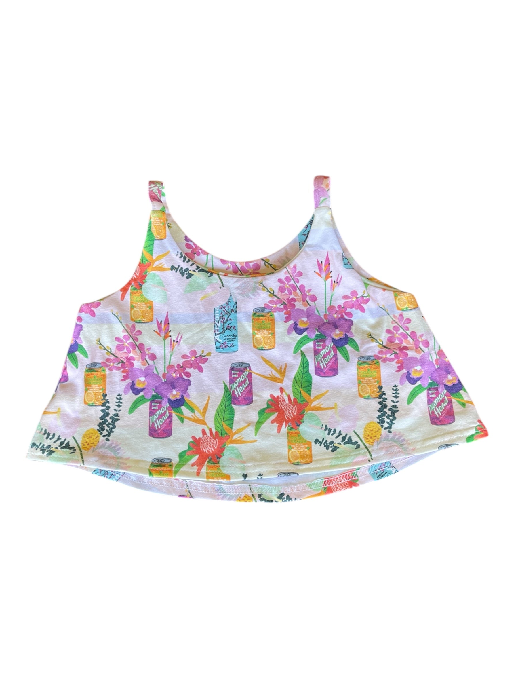 Swing Crop Top in Flowers From Grandmas
